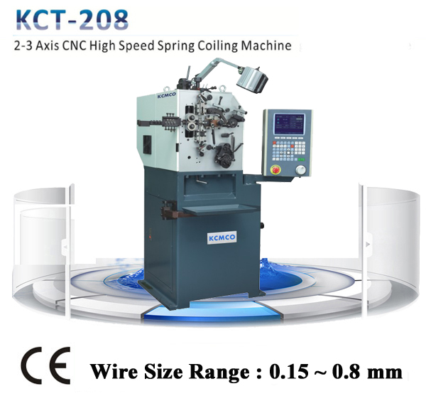 KCT-208 2-3 Axis CNC High Speed Spring Coiling Machine|
