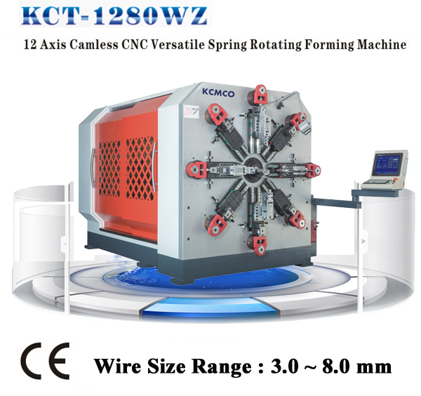 KCT-1280WZ 12 axis Camless CNC Versatile Spring Rotating Forming Machine